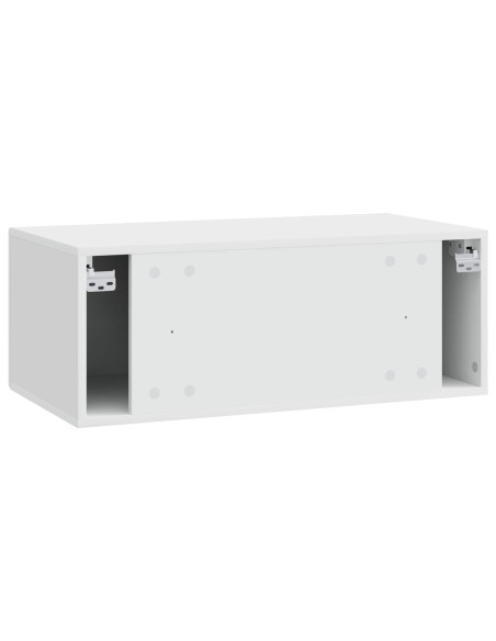 Mobile Porta TV da Muro 59,5 x 31 cm Bianco Lucido
