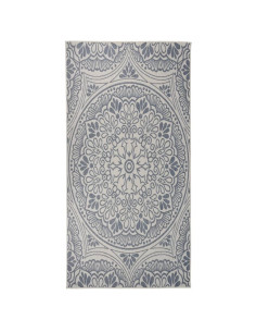 Tappeto da Esterni a Tessitura Piatta 100x200 cm Motivo Blu