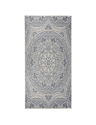 Tappeto da Esterni a Tessitura Piatta 100x200 cm Motivo Blu