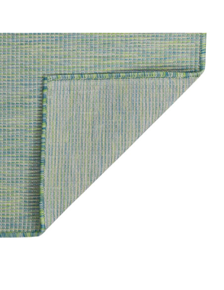 Tappeto da Esterni a Tessitura Piatta 140x200 cm Turchese