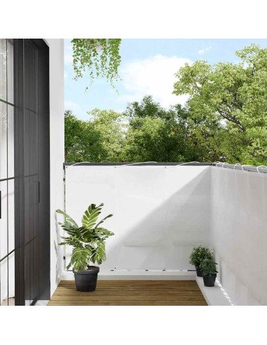 Paravento da Balcone Bianco 120x1000 cm 100% Poliestere Oxford