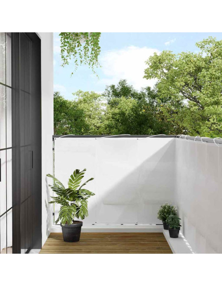 Paravento da Balcone Bianco 120x1000 cm 100% Poliestere Oxford