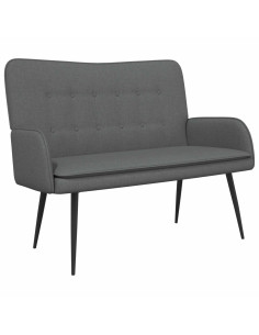 Divano a 2 Posti Grigio scuro 115 x 61 x 87 cm Tessuto 2