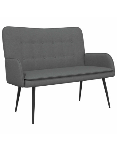 Divano a 2 Posti Grigio scuro 115 x 61 x 87 cm Tessuto