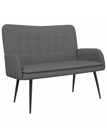 Divano a 2 Posti Grigio scuro 115 x 61 x 87 cm Tessuto