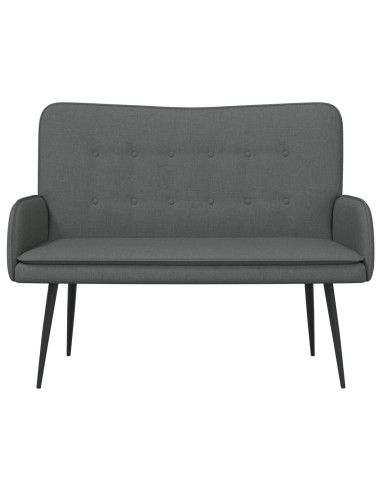 Divano a 2 Posti Grigio scuro 115 x 61 x 87 cm Tessuto