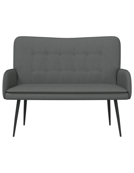 Divano a 2 Posti Grigio scuro 115 x 61 x 87 cm Tessuto