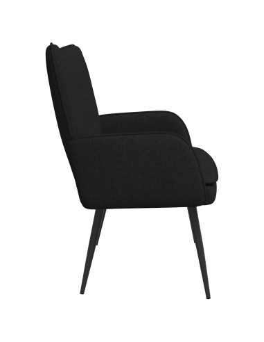 Divano a 2 Posti Nero 115 x 61 x 87 cm Tessuto