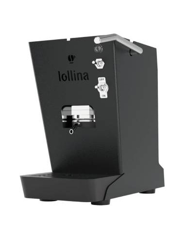 Lollocaff Lollina+ Macchina da Caff Nera + 40 Cialde 44mm