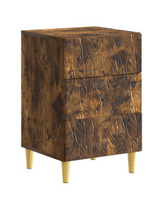 Comodino Rovere Fumo 43 x 39,5 x 66,5 cm Legno ingegnerizzato