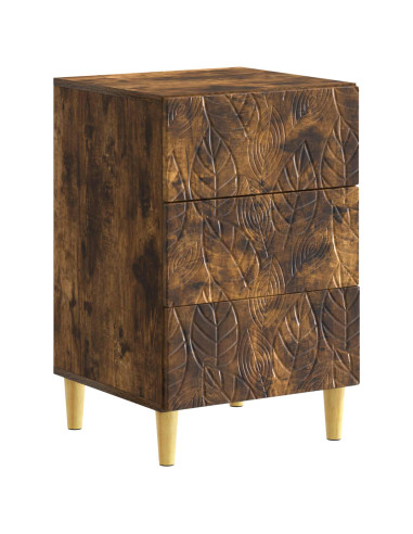 Comodino Rovere Fumo 43 x 39,5 x 66,5 cm Legno ingegnerizzato