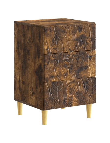 Comodino Rovere Fumo 43 x 39,5 x 66,5 cm Legno ingegnerizzato
