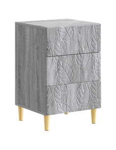 Comodino Sonoma grigio 43 x 39,5 x 66,5 cm Legno ingegnerizzato