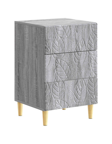 Comodino Sonoma grigio 43 x 39,5 x 66,5 cm Legno ingegnerizzato
