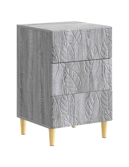 Comodino Sonoma grigio 43 x 39,5 x 66,5 cm Legno ingegnerizzato