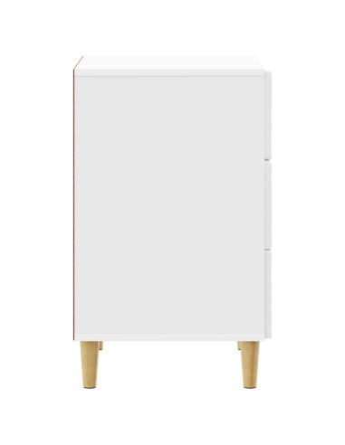 Comodino Bianco Lucido 43 x 39,5 x 66,5 cm Legno ingegnerizzato
