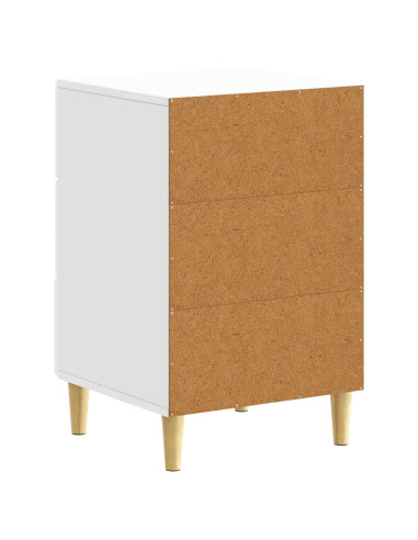 Comodino Bianco Lucido 43 x 39,5 x 66,5 cm Legno ingegnerizzato