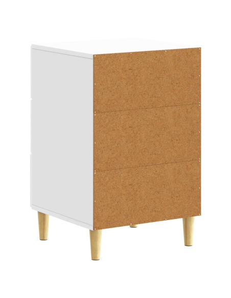 Comodino Bianco Lucido 43 x 39,5 x 66,5 cm Legno ingegnerizzato
