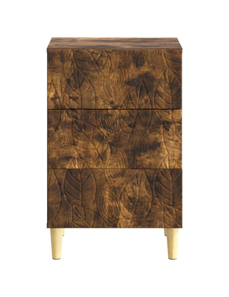 Comodino Rovere Fumo 43 x 39,5 x 66,5 cm Legno ingegnerizzato