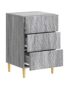 Comodino Sonoma grigio 43 x 39,5 x 66,5 cm Legno ingegnerizzato 2