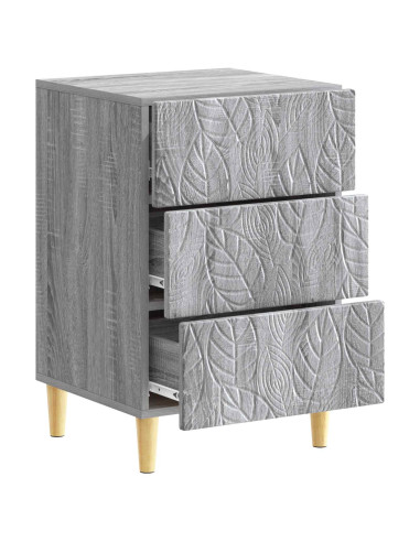 Comodino Sonoma grigio 43 x 39,5 x 66,5 cm Legno ingegnerizzato