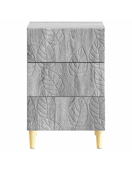 Comodino Sonoma grigio 43 x 39,5 x 66,5 cm Legno ingegnerizzato