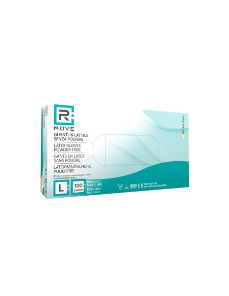 1Conf. da 100pz Tg.L - RMove Guanti Lattice 5.7gr Senza Polvere