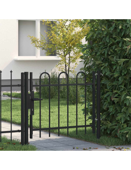 Cancello per recinzione a una porta BOXTEL con parte superiore ad arco 100 x 75 cm
