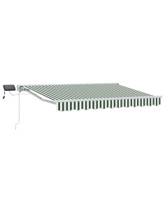 Cornice per Tenda Manuale con LED Verde e Bianco 3,5 x 2 m