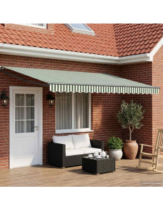 Tettuccio Elettrico Retrattile Verde, Bianco, Antracite 4 x 2 m 2