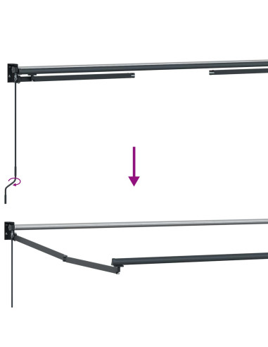 Tenda retrattile manuale con LED Sabbia