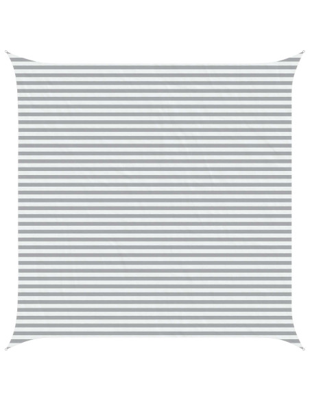 Telo Ombra da Esterno Grigio chiaro e bianco 5 x 5 m