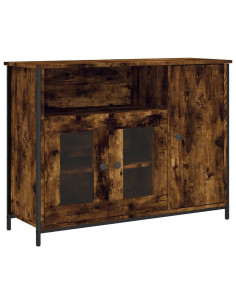 Credenza Rovere Fumo 100x35x75 cm in Legno Multistrato 2