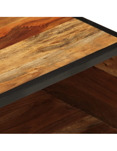 Comodino a Parete 35x35x20 cm in Legno Massello di Acacia