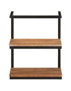 Mensola da Parete 40x30x50 cm Legno Massello di Acacia e Ferro