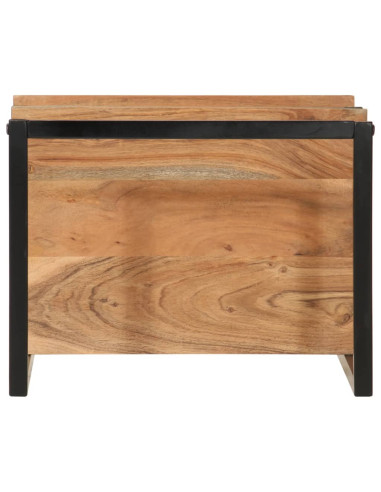 Mensola da Parete 40x30x50 cm Legno Massello di Acacia e Ferro