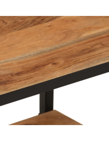 Mensola da Parete 40x30x50 cm Legno Massello di Acacia e Ferro