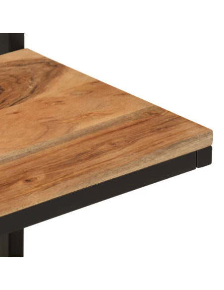 Mensola da Parete 40x30x50 cm Legno Massello di Acacia e Ferro