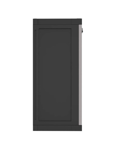 Armadio da Esterno Grigio e Nero 97x37x85 cm in PP