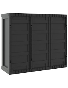 Armadio da Esterno Grigio e Nero 97x37x85 cm in PP 2