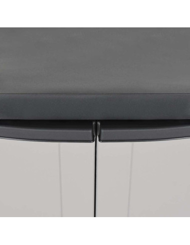 Armadio da Esterno Grigio e Nero 97x37x85 cm in PP
