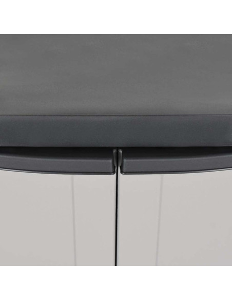 Armadio da Esterno Grigio e Nero 97x37x85 cm in PP