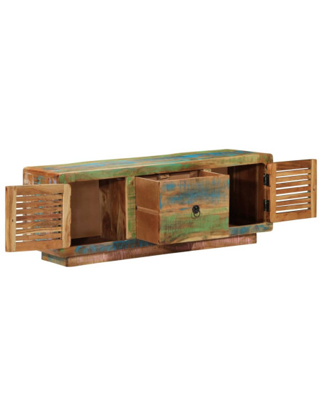 Mobile Porta TV 110x30x40 cm in Legno Massello di Recupero