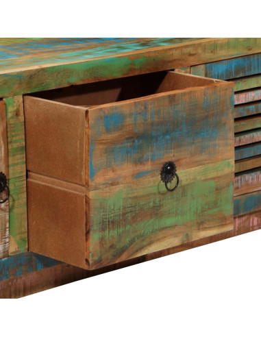 Mobile Porta TV 110x30x40 cm in Legno Massello di Recupero
