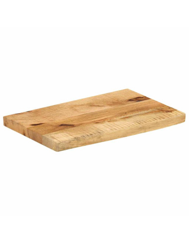 Piano Tavolo 50x40x2,5 cm Bordi Vivi Legno di Mango Grezzo