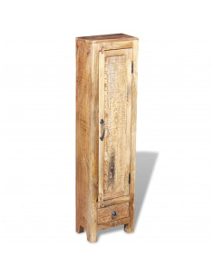 Armadio Vanity Specchiera 2 Armadietti Legno Massello di Mango