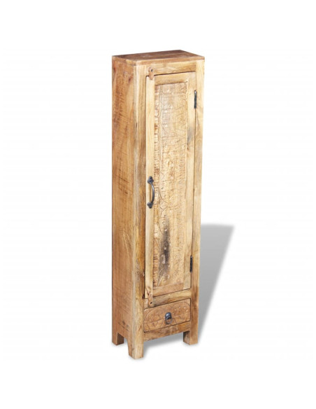 Armadio Vanity Specchiera 2 Armadietti Legno Massello di Mango