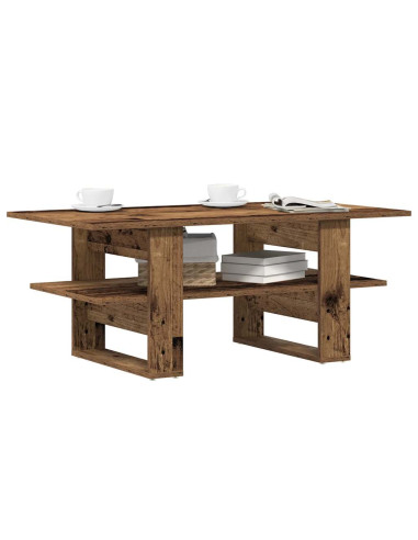 Tavolino da Salotto Legno Antico 102x55x42 cm Legno Multistrato