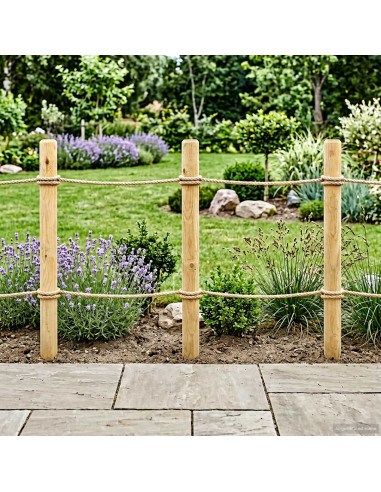 Pali per Recinzione 5 pz Verde 120 cm Legno Massello di Pino
