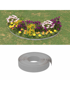 Bordatura per giardino 25 m 10 cm PE Grigio